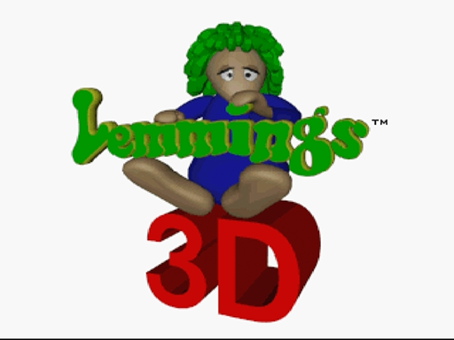 3D Lemmings title screen for Sega Saturn